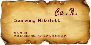 Cserveny Nikolett névjegykártya